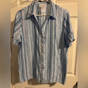 Striped, Textured Women’s Top sz M